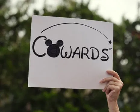Numerous Rally In Front Of Mickey Mouse Company Corporate Offices Concerning ‘Un-American’ Kimmel Cancellation